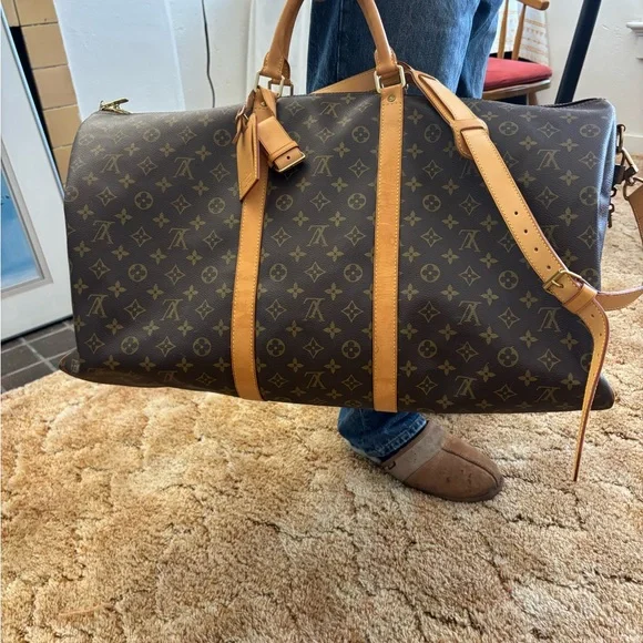 Authentic Louis Vuitton Brown Monogram Keepall Duffel Bag Final price! - Picture 2 of 15